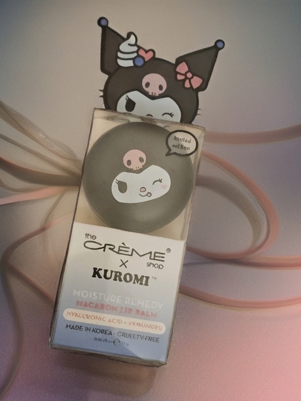 The Crème Shop x Kuromi Macaron Lip Balm - Gray